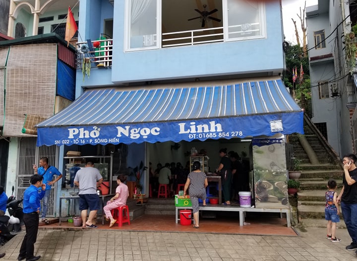 Quán Phở Ngọc Linh, Sông Hiến. - Phường Thục Phán